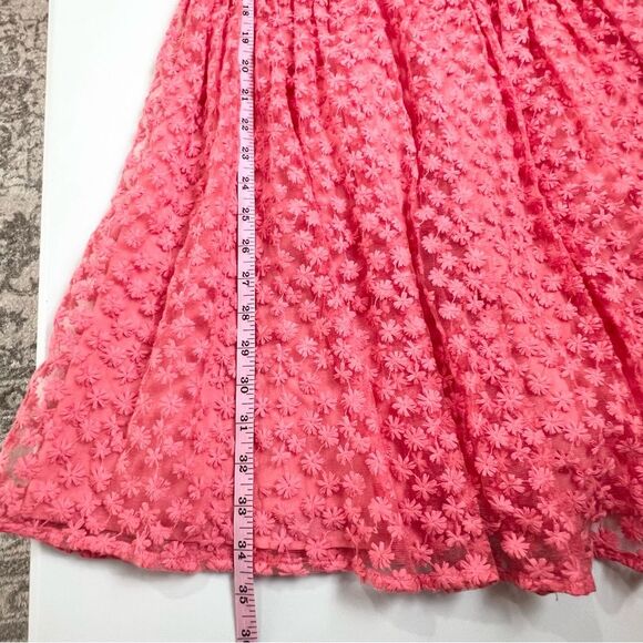 NWT Artelier NM Anthropology Pink Rose Embroidered Fit Flare Floral Dress 10 - Picture 8 of 9